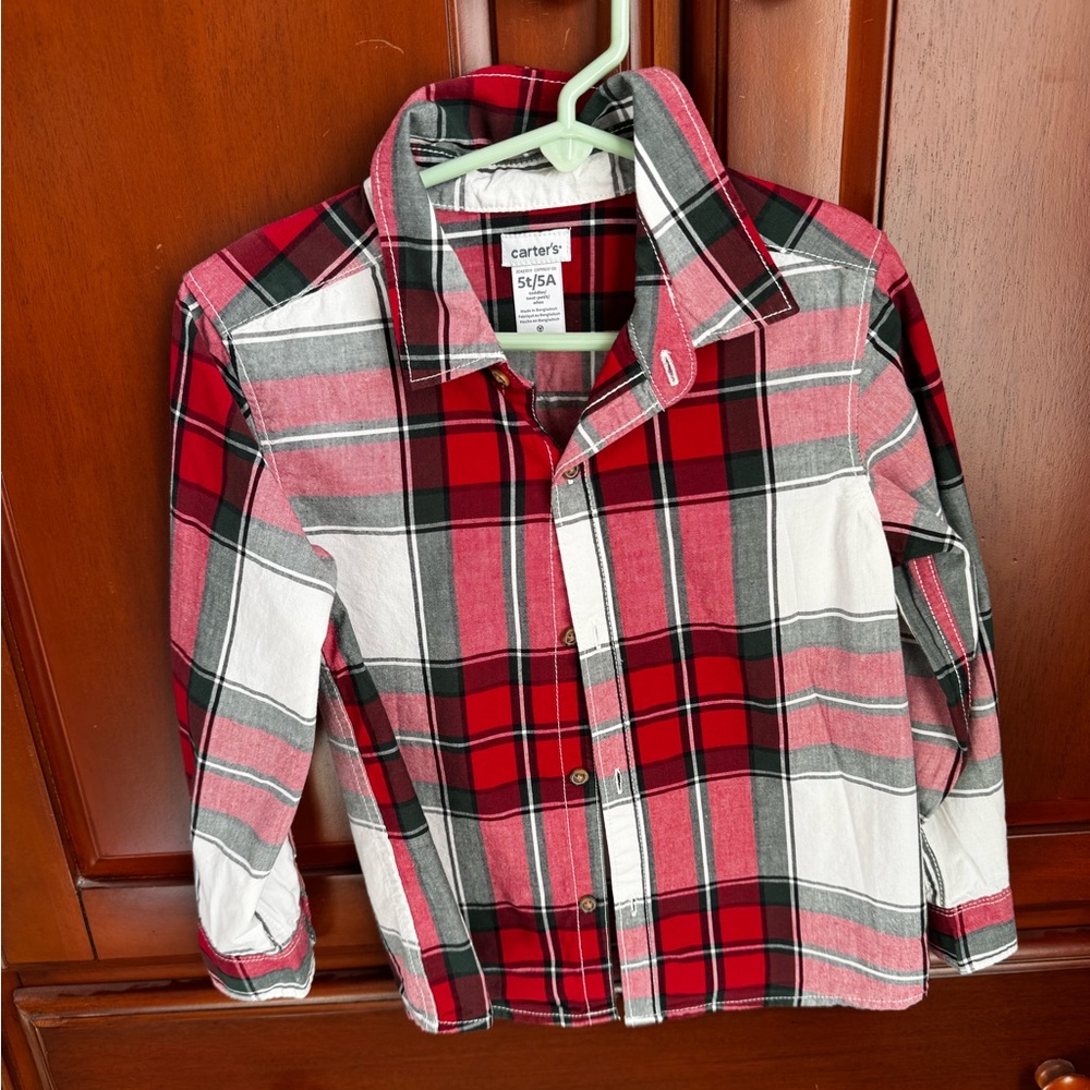 Carters Christmas button down